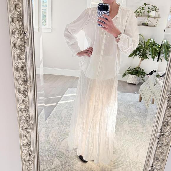 CP Shades White Lightweight Long Skirt Size L - Picture 8 of 8